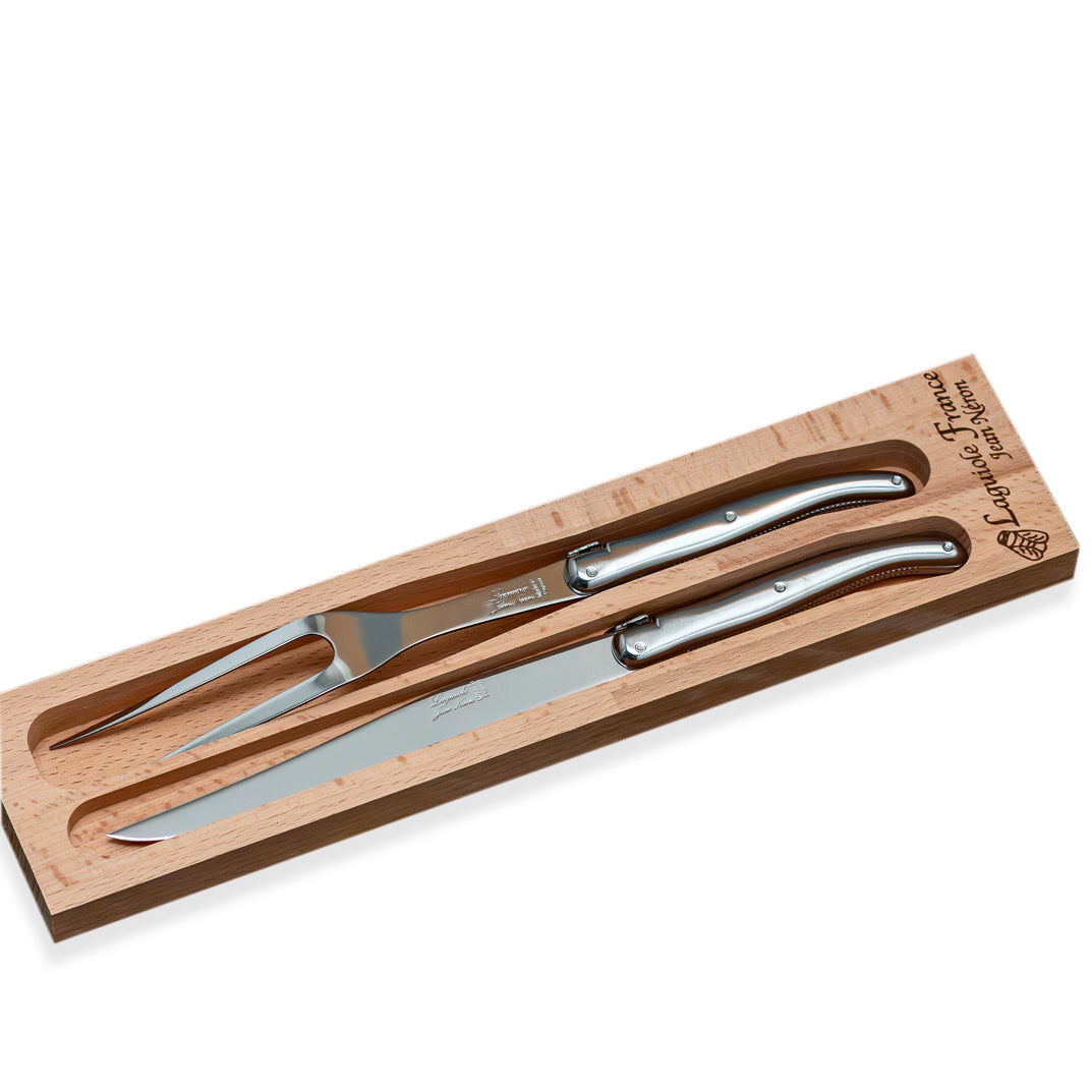Carving Set with Wood Tray, Platine