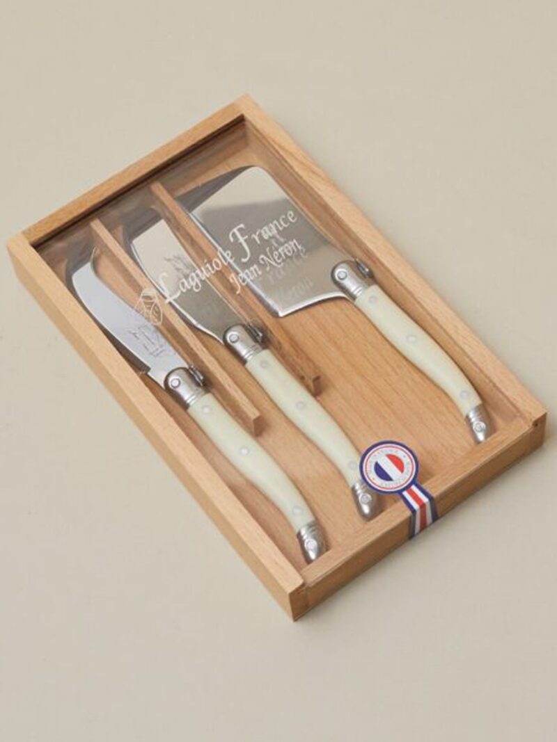 3-Piece Mini Cheese Utensil Set, Ivory
